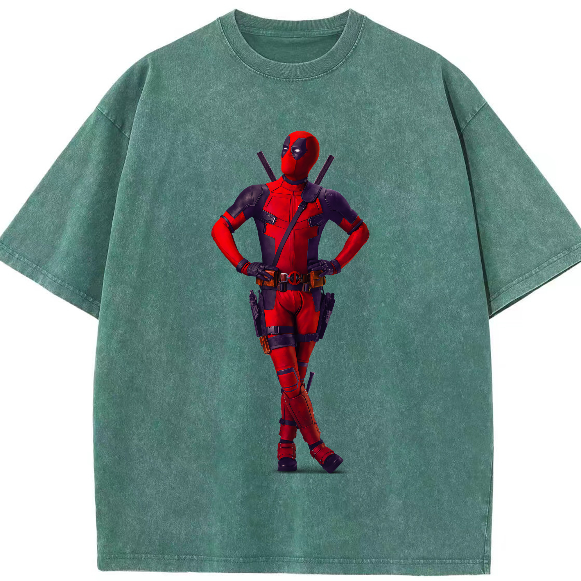 （画像用） Deadpool デッドプール 綿100% ヴィンテージ風 半袖Tシャツ（フロントプリント）